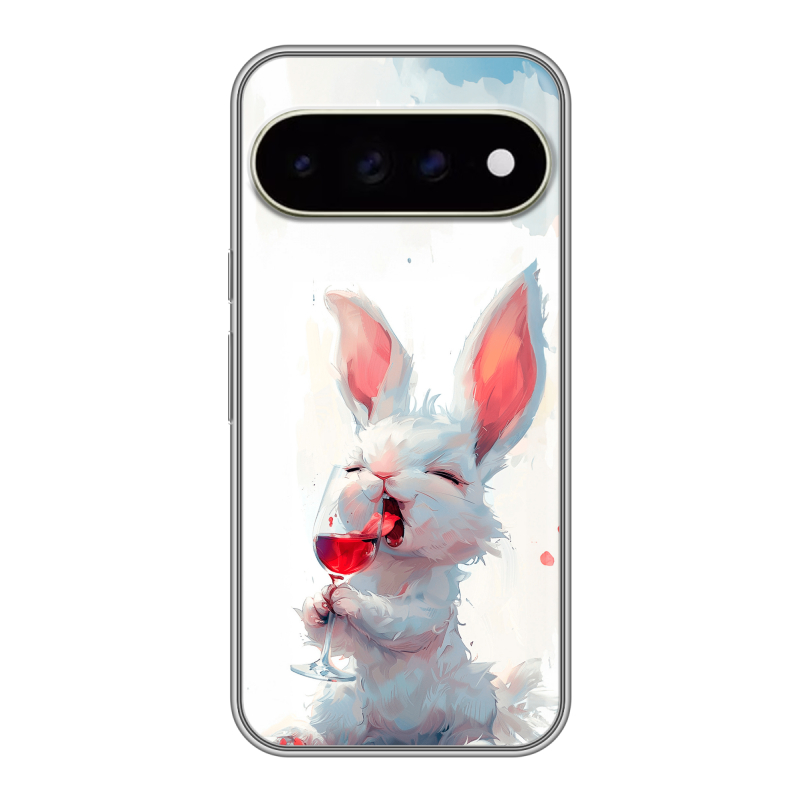 Силиконовый чехол на Google Pixel 11 Pro XL с принтом кролик зайчик Силиконовый чехол на Google Pixel 11 Pro XL с принтом кролик зайчик