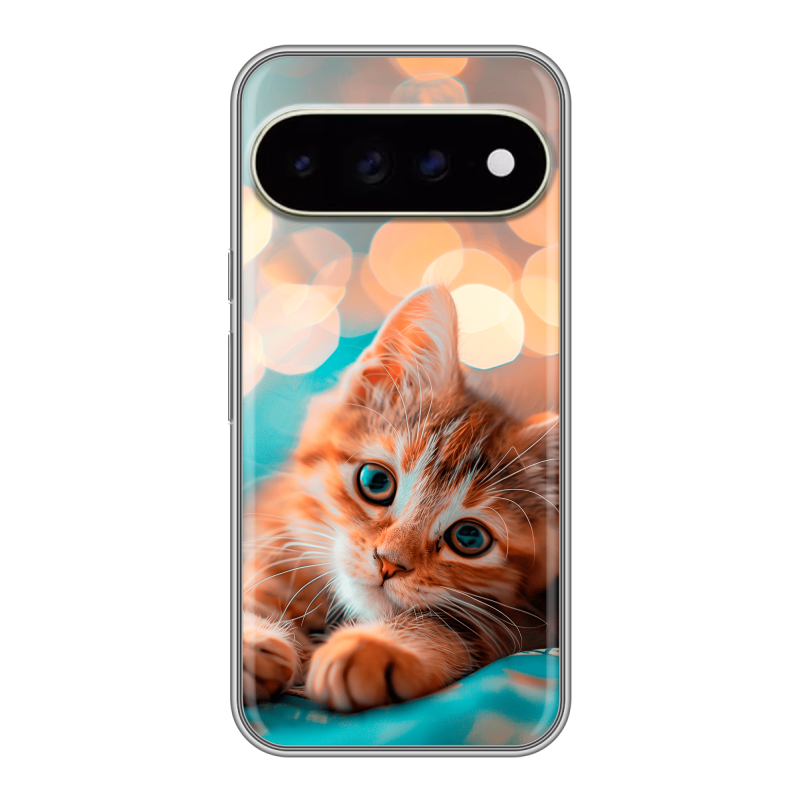 Силиконовый чехол на Google Pixel 11 Pro XL с принтом котик Силиконовый чехол на Google Pixel 11 Pro XL с принтом котик