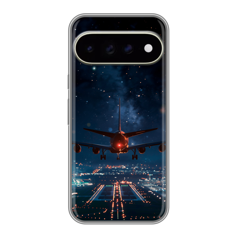 Силиконовый чехол на Google Pixel 11 Pro XL с принтом самолет Силиконовый чехол на Google Pixel 11 Pro XL с принтом самолет
