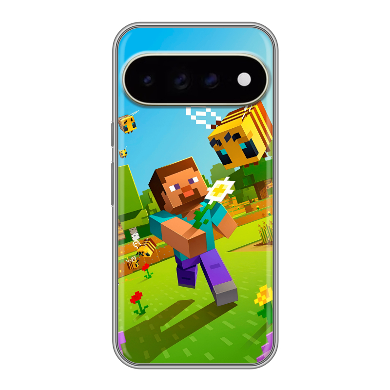 Силиконовый чехол на Google Pixel 11 Pro XL с принтом Майнкрафт Minecraft Силиконовый чехол на Google Pixel 11 Pro XL с принтом Майнкрафт Minecraft