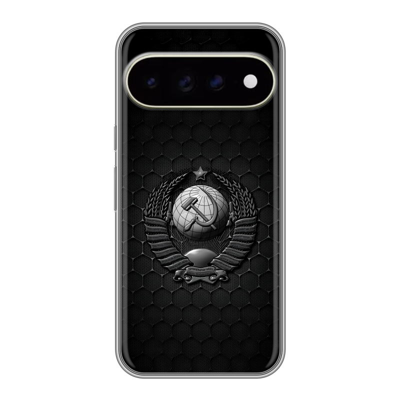 Силиконовый чехол на Google Pixel 11 Pro XL с принтом Герб Флаг СССР Силиконовый чехол на Google Pixel 11 Pro XL с принтом Герб Флаг СССР