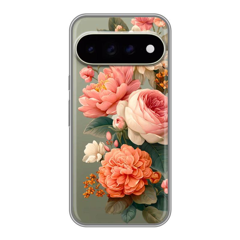 Силиконовый чехол на Google Pixel 11 Pro XL с принтом цветы Силиконовый чехол на Google Pixel 11 Pro XL с принтом цветы