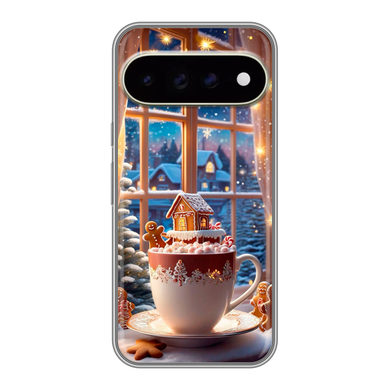 Силиконовый чехол на Google Pixel 11 Pro XL с принтом Новый год Силиконовый чехол на Google Pixel 11 Pro XL с принтом Новый год