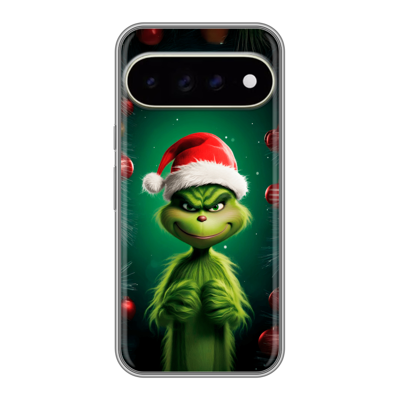 Силиконовый чехол на Google Pixel 11 Pro XL с принтом Гринч Новый год Рождество Силиконовый чехол на Google Pixel 11 Pro XL с принтом Гринч Новый год Рождество