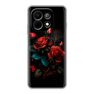 Силиконовый чехол на Huawei Nova Y74 с принтом Розы красные Силиконовый чехол на Huawei Nova Y74 с принтом Розы красные