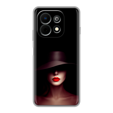 Силиконовый чехол на Huawei Nova Y74 с принтом Девушка в шляпе Силиконовый чехол на Huawei Nova Y74 с принтом Девушка в шляпе