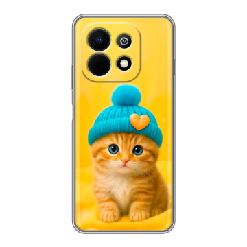 Силиконовый чехол на Huawei Nova Y74 с принтом Котенок в шапке Силиконовый чехол на Huawei Nova Y74 с принтом Котенок в шапке