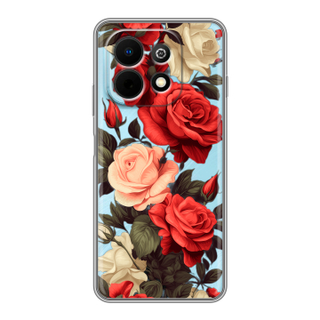 Силиконовый чехол на Huawei Nova Y74 с принтом Розы Силиконовый чехол на Huawei Nova Y74 с принтом Розы