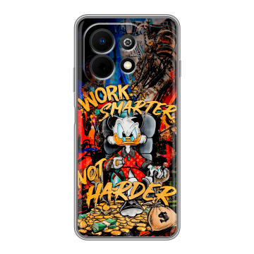 Силиконовый чехол на Huawei Nova Y74 с принтом Дональд Дак Деньги Силиконовый чехол на Huawei Nova Y74 с принтом Дональд Дак Деньги