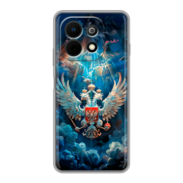 Силиконовый чехол на Huawei Nova Y74 с принтом Герб флаг России Силиконовый чехол на Huawei Nova Y74 с принтом Герб флаг России