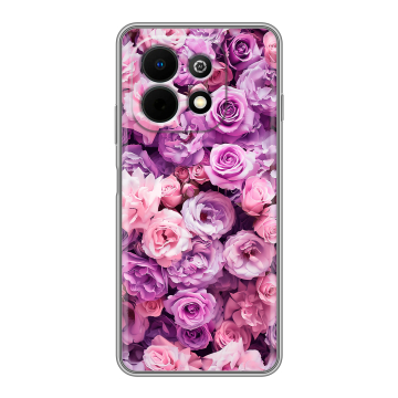 Силиконовый чехол на Huawei Nova Y74 с принтом лавандовые розы Силиконовый чехол на Huawei Nova Y74 с принтом лавандовые розы