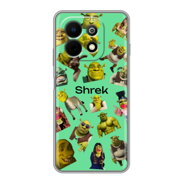 Силиконовый чехол на Huawei Nova Y74 с принтом Шрек Shrek Силиконовый чехол на Huawei Nova Y74 с принтом Шрек Shrek