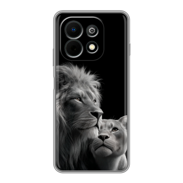 Силиконовый чехол на Huawei Nova Y74 с принтом Лев кошки Силиконовый чехол на Huawei Nova Y74 с принтом Лев кошки