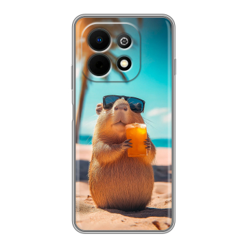 Силиконовый чехол на Huawei Nova Y74 с принтом Капибара Силиконовый чехол на Huawei Nova Y74 с принтом Капибара