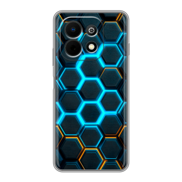 Силиконовый чехол на Huawei Nova Y74 с принтом Неоновые соты Силиконовый чехол на Huawei Nova Y74 с принтом Неоновые соты