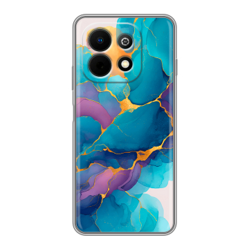 Силиконовый чехол на Huawei Nova Y74 с принтом Мрамор блестки Силиконовый чехол на Huawei Nova Y74 с принтом Мрамор блестки