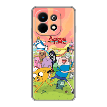 Силиконовый чехол на Huawei Nova Y74 с принтом Adventure time Время приключений Силиконовый чехол на Huawei Nova Y74 с принтом Adventure time Время приключений