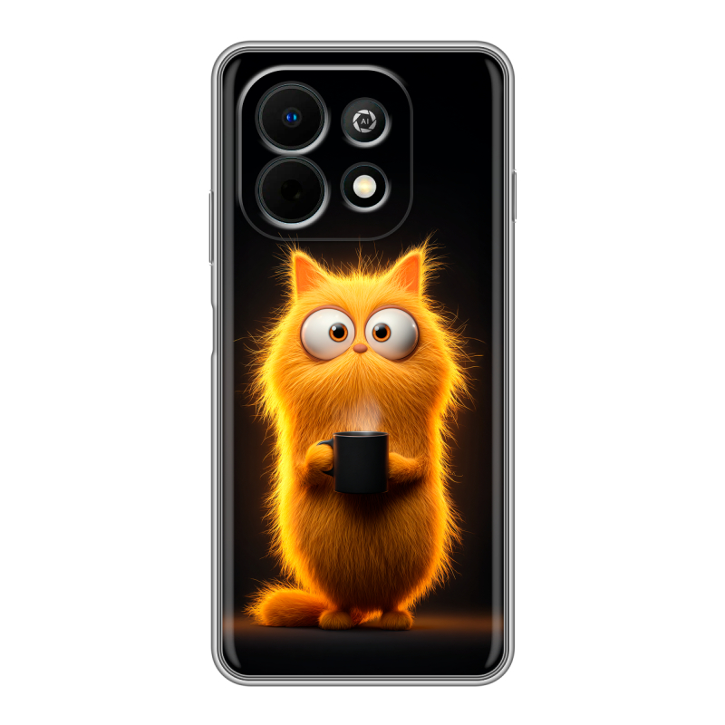 Силиконовый чехол на Huawei Nova Y74 с принтом Смешной кот Силиконовый чехол на Huawei Nova Y74 с принтом Смешной кот
