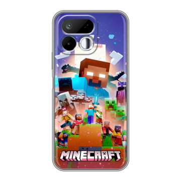 Силиконовый чехол на Realme 16T с принтом Майнкрафт Minecraft Силиконовый чехол на Realme 16T с принтом Майнкрафт Minecraft