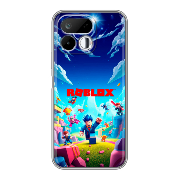 Силиконовый чехол на Realme 16T с принтом Roblox Роблокс