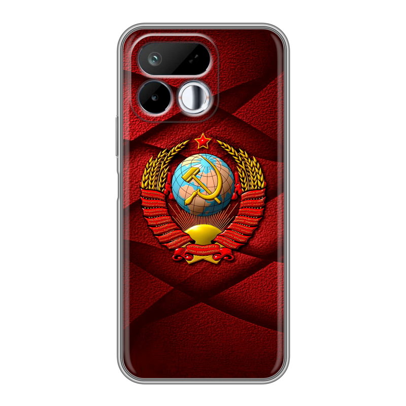 Силиконовый чехол на Realme 16T с принтом Герб СССР Силиконовый чехол на Realme 16T с принтом Герб СССР