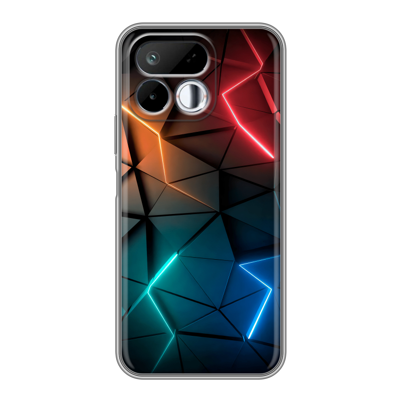 Силиконовый чехол на Realme 16T с принтом Абстракция неон Силиконовый чехол на Realme 16T с принтом Абстракция неон