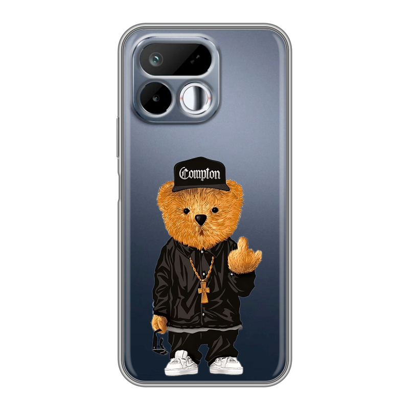 Силиконовый чехол на Realme 16T с принтом Плюшевый медведь Силиконовый чехол на Realme 16T с принтом Плюшевый медведь