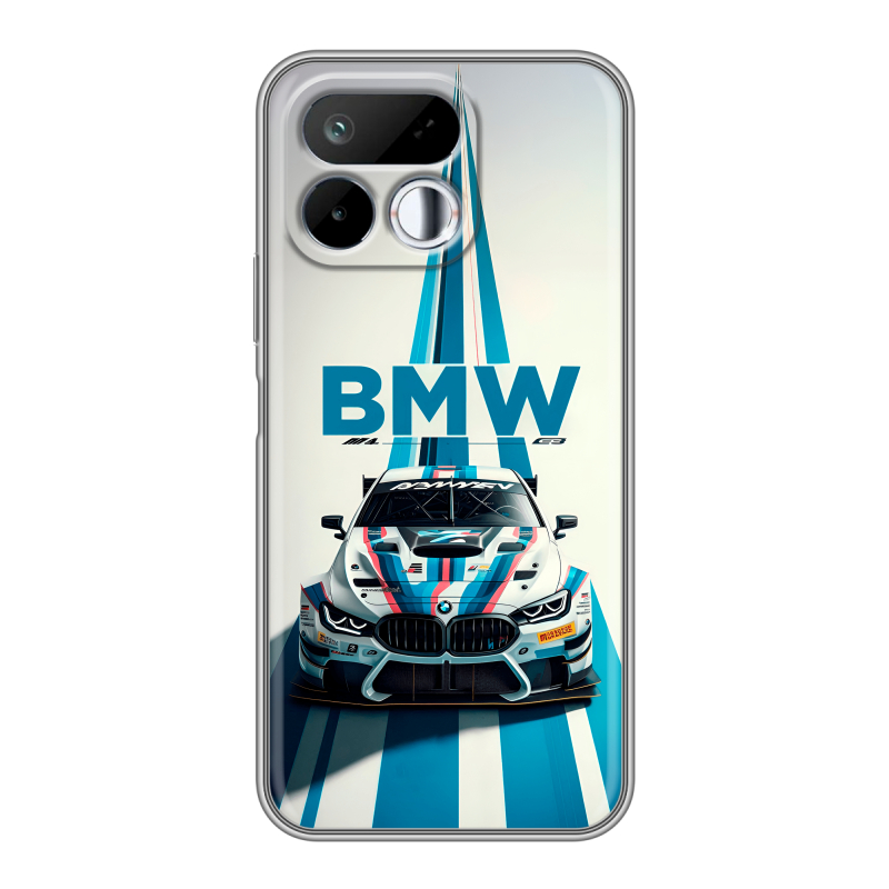Силиконовый чехол на Realme 16T с принтом БМВ BMW Силиконовый чехол на Realme 16T с принтом БМВ BMW