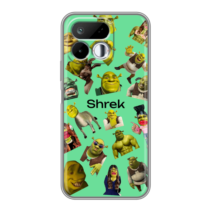 Силиконовый чехол на Realme 16T с принтом Шрек Shrek Силиконовый чехол на Realme 16T с принтом Шрек Shrek
