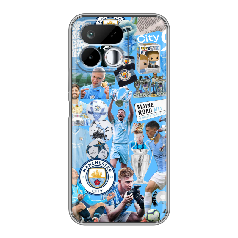 Силиконовый чехол на Realme 16T с принтом Man City Манчестер Сити Силиконовый чехол на Realme 16T с принтом Man City Манчестер Сити