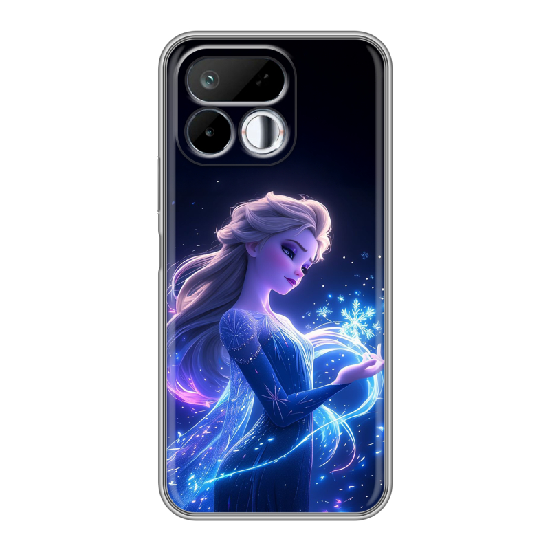 Силиконовый чехол на Realme 16T с принтом Холодное сердце Frozen Силиконовый чехол на Realme 16T с принтом Холодное сердце Frozen