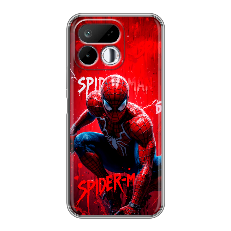 Силиконовый чехол на Realme 16T с принтом Spiderman Человек паук Силиконовый чехол на Realme 16T с принтом Spiderman Человек паук