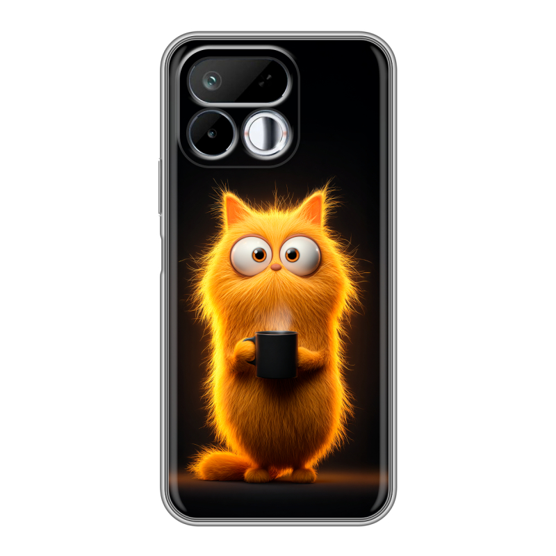 Силиконовый чехол на Realme 16T с принтом Смешной кот Силиконовый чехол на Realme 16T с принтом Смешной кот