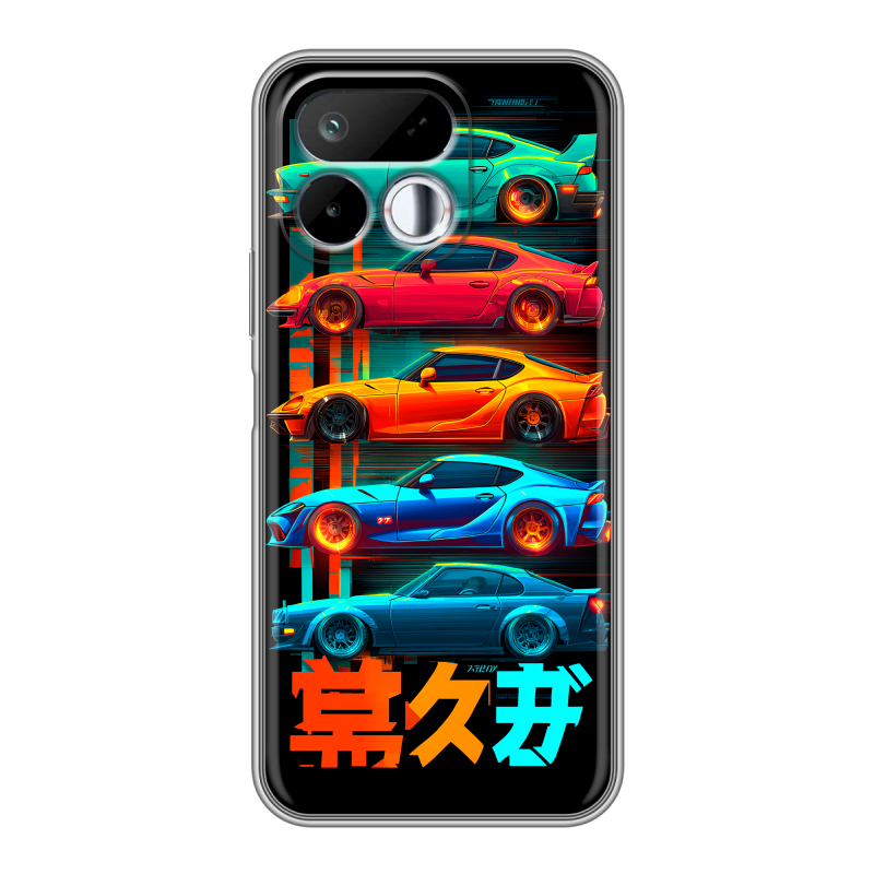 Силиконовый чехол на Realme 16T с принтом машины тачки Силиконовый чехол на Realme 16T с принтом машины тачки