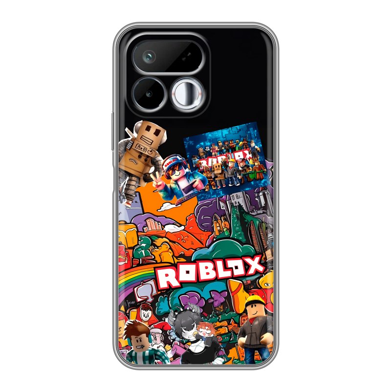 Силиконовый чехол на Realme 16T с принтом Roblox Роблокс Силиконовый чехол на Realme 16T с принтом Roblox Роблокс