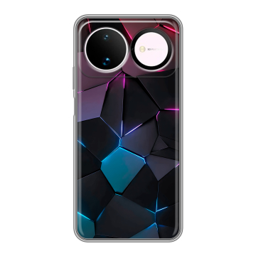 Силиконовый чехол на Huawei Nova 16 с принтом Геометрия неона