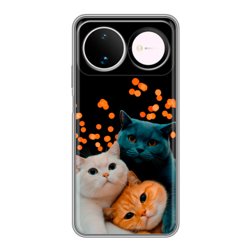Силиконовый чехол на Huawei Nova 16 с принтом Кошки