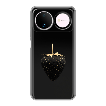 Силиконовый чехол на Huawei Nova 16 с принтом Черная клубника
