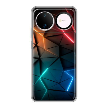 Силиконовый чехол на Huawei Nova 16 с принтом Абстракция неон