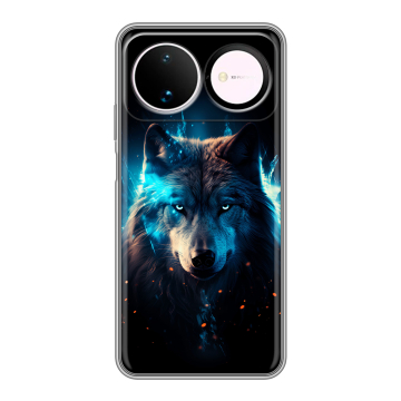 Силиконовый чехол на Huawei Nova 16 с принтом Волк ночной
