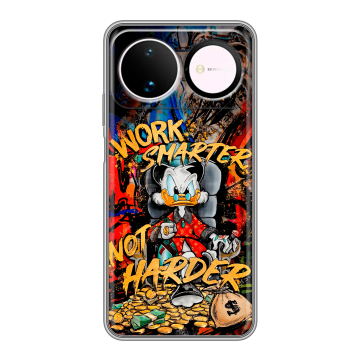 Силиконовый чехол на Huawei Nova 16 с принтом Дональд Дак Деньги