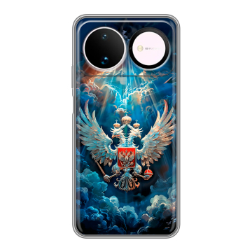 Силиконовый чехол на Huawei Nova 16 с принтом Герб флаг России
