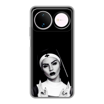 Силиконовый чехол на Huawei Nova 16 с принтом монашка