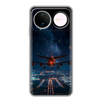 Силиконовый чехол на Huawei Nova 16 с принтом самолет