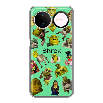 Силиконовый чехол на Huawei Nova 16 с принтом Шрек Shrek Силиконовый чехол на Huawei Nova 16 с принтом Шрек Shrek