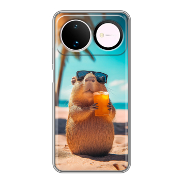 Силиконовый чехол на Huawei Nova 16 с принтом Капибара