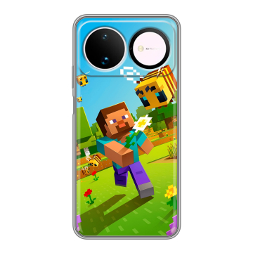 Силиконовый чехол на Huawei Nova 16 с принтом Майнкрафт Minecraft