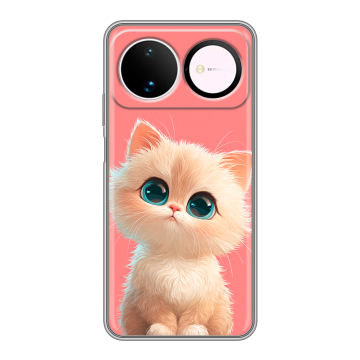 Силиконовый чехол на Huawei Nova 16 с принтом Розовый котенок Силиконовый чехол на Huawei Nova 16 с принтом Розовый котенок
