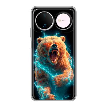 Силиконовый чехол на Huawei Nova 16 с принтом Медведь Силиконовый чехол на Huawei Nova 16 с принтом Медведь