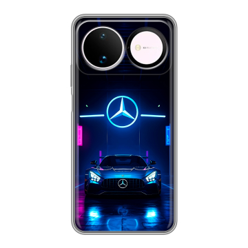 Силиконовый чехол на Huawei Nova 16 с принтом Mercedes Мерседес